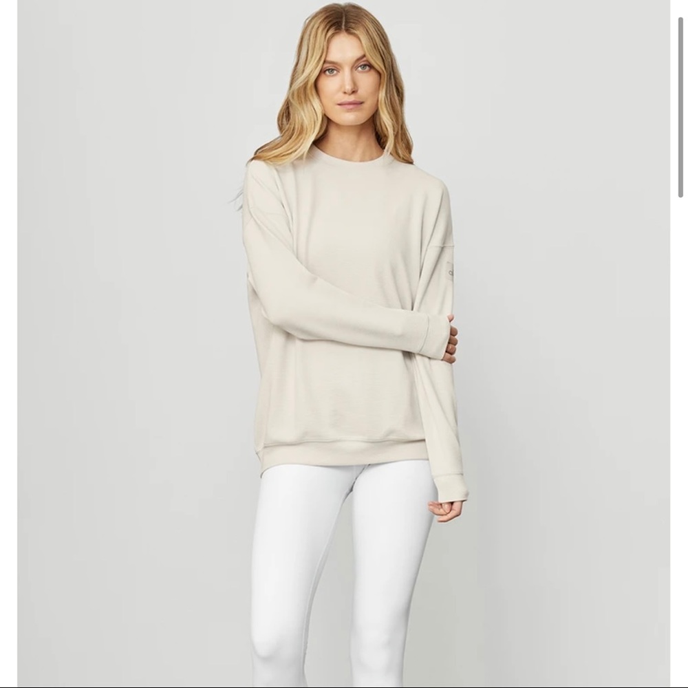 Aloyoga Micro Waffle Relaxation Pullover size M